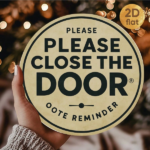 CIFbuy 1pc Metal Iron Sign 7.87x7.87 Inch Please Close the Door, "the Door, 2D" Printed, Decor with Bold Black Text & Yellow Background TikTok, TikTok, temuemu Self-pickup Logiics - Image 4