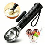 Electric Heated Ice Cream Scoop, Fast Heating, Rechargeable with LED Monitor, Waterproof Stainless Steel Metal Ice Cream Scoop with USB-C Charging