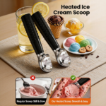 Electric Heated Ice Cream Scoop, Fast Heating, Rechargeable with LED Monitor, Waterproof Stainless Steel Metal Ice Cream Scoop with USB-C Charging - Image 6