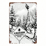 CIFbuy 1pc 2D Flat Metal Sign Freeride Snowboard Plaque, Sturdy Metal Wall Art For Bars Bedrooms Restaurants Kitchens Home Decor, 8x12 TikTok, TikTok, Self-pickup Logiopics - Image 7