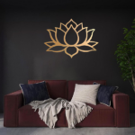 CIFbuy Stunning Large Lotus Metal Wall Art – Modern Living Room Decor & Fabulous Bridal Shower Gift.Wall Sculptures-cif buy(TikTok/temu self-pickup orders) - Image 4