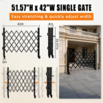 Foldable Security Gate, Expandable Safety Barrier with 360° Swivel Casters Lockable Design, Portable Mobile Rolling Barricade for Garage, Warehouse, Driveway and Pool Areas (51.57" H x 42" W)Non-eBay certified warehouse delivery - Image 6
