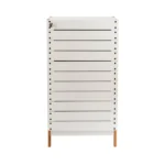 2 Shelf Bamboo Floor Cabinet in White - Image 3