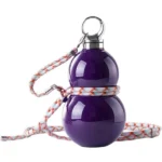 Gourd Shape Insulated Tumbler with Straw 520ml Travel thermos purple