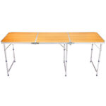 6ft Aluminum Alloy Folding Table wood grain color - Image 13