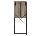 Retro Style MDF With Triamine Iron Frame Sliding Door Three-Layer Rack Bathroom Cabinet - Image 9