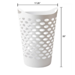 (3 pack) Flexible Round Laundry Hamper, White Plastic (Shipment from Walmart) - Image 4