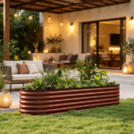 Brown 7.9' x 2' x 1.4' Galvanized Raised Garden Bed – Metal Planter Box with Safety Edging for Outdoor Gardening - Image 5