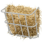 Large Capacity Hay Feeder, Heavy-Duty Steel Goat Hay Rack, 22.8" Long Wall Mounted Horse Hay Holder, Multiple Sided Feeding Rack for Sheep Farm Livestock Indoor Outdoor, Silver - Image 13