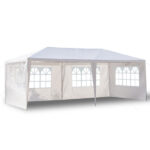 10'X20' Outdoor Party Tent with 4 Removable Sidewalls, Waterproof Canopy Patio Wedding Gazebo, White - Image 2