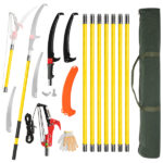24ft Manual Pole Saw, Lightweight Tree Trimmers Long Handle Pruner Set, Sharp Steel Blade and Scissors Pole Saw for Trimming Palm, Pear Tree, Fir Tree, Other High Trees and Shrubs - Image 2