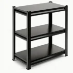 3-Tier Metal Storage Rack with Adjustable Shelves, Multi-purpose Organizer for Living Room, Kitchen, Garage, Office, Gym and More - Image 6
