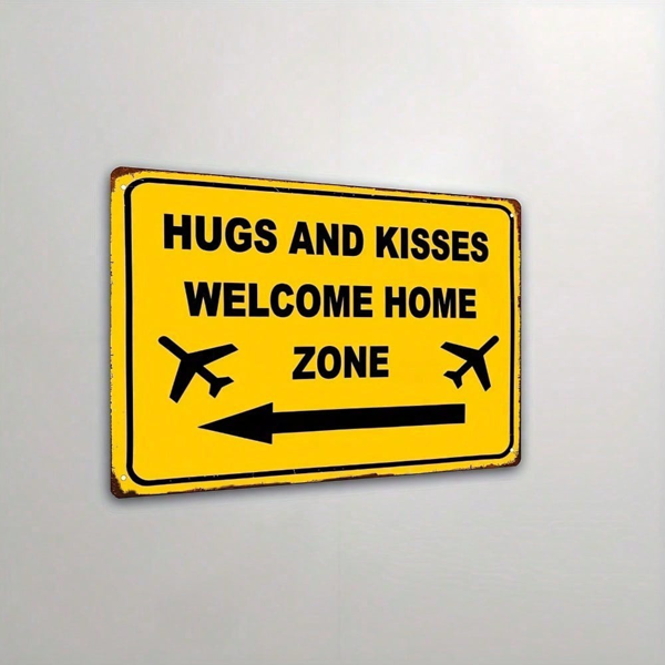 CIFbuy Vintage Aviation Airport Welcome Sign Metal Wall Art, Retro Yellow Black Airplane Decor For Man Cave Hangar Lounge, 8x12 Inch TikTok, TikTok, Airplane Decor For Man Cave Hangar Lounge Self-pickup Logiopics