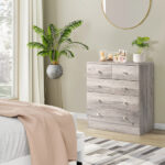 Modern Simple 5-Drawer Dresser Gray - Image 9