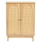 Natural wood color, particleboard with melamine veneer and rattan finish, 60*30*80cm, double doors, bathroom vanity - Image 18