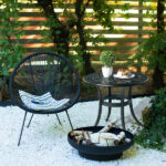 Phoenix Cast Aluminum Round Table, Patio End Table Side Table, Cast Aluminum Cocktail Table, Outdoor Bar Table, Black - Image 21