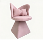 Vanity Chair with Butterfly Back,Swivel Accent Chair Dining Chairs,Makeup Stool for Bedroom Dressing Table,Suitable for Living Room,Dining Room,Study,Recreational Areas (PINK) - Image 5