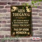 CIFbuy Retro Dutch Iron Metal Sign, Surveillance Camera & Dog Pattern No Entry Warning Sign, 7.87x11.81in 2D Flat Tin Painting, Vintage TikTok, TikTok, tage Self-pickup Logiopics - Image 8
