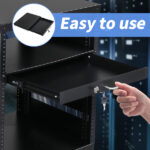 Do Not Sell on Amazon 19" 1U Steel Plate DJ Drawer Equipment Cabinet with Keys Black - Image 7