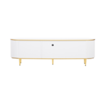 Modern TV Stand for TVs up to 80 Inches, Entertainment Center with 4 Drawers and 1 Cabinet, Wood TV Console Table with Metal Legs and Handles for Living room - Image 11