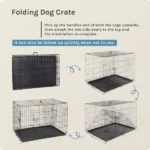 Dog Crate, 30 Inch Medium Folding Metal Wire Pet Single Door Dog Cage with Divider Panel and Plastic Leak-Proof Pan Tray, Outdoor(Shipment from Walmart) - Image 4