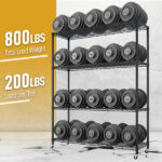 Heavy Duty Storage Shelves 46.06" W Wire Shelving Unit with Wheels 800LBS NSF Metal Shelves for Storage Adjustable Garage Storage Rack Pantry Shelf Commercial Shelving, 64.96" H X 46.06''W X 17.7" D - Image 7