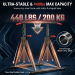 Foldable Pull Up Bar Standing Power Tower - Multi-Function Dip Station, 6-Level Adjustable Height Strength Training Fitness Equipment for Home Gym, 440lbs Max - Image 14