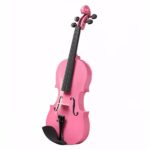 New 1/4 Acoustic Violin Case Bow Rosin Pink - Image 11