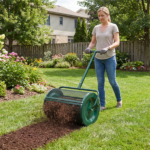27"×16" Lawn Fertilizer Spreader with Diamond Mesh Clump-Free Garden Compost Spreader - Image 2
