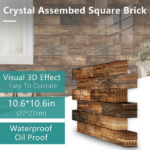 10 PCS 3D Wall Brick Self Adhesive Removable Wallpaper 11.8 x 11.8 Inch Wallpaper Brick Breakaway Wall Decals Vintage Faux Brick Wallpaper Brown for Fireplace Kitchen Backsplash - Image 3
