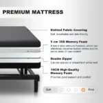 Twin-XL Electric Lift Bed for Seniors - Wired Remote Control with One-Touch Backrest Lift & Leg Lowering, Fall-Safe Rails, Safe Standing/Sitting/Lying Aid - Image 4