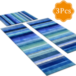 Three-piece kitchen rug set, non-slip and washable, abstract pattern kitchen hallway rug, soft and comfortable, suitable for sinks, floors, entrances, hallways and bathrooms. - Image 2