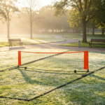 10ft Portable Multi-Sport Net Set - Soccer Tennis/Pickleball/Badminton/Mini Tennis with Sideline for Training Red Includes Storage Bag - Image 6