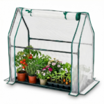 Mini Greenhouse with PE Cover, Indoor Outdoor Plant Gardening Green House for Garden Backyard, 36*18*33in, White - Image 7
