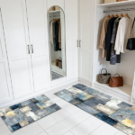 Three-piece kitchen rug set, non-slip and washable, abstract pattern kitchen hallway rug, soft and comfortable, suitable for sinks, floors, entrances, hallways and bathrooms. - Image 8