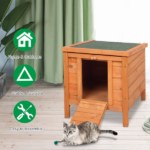 20-inch removable roof, waterproof, green asphalt roof, cedar wood, wooden chicken and rabbit cage - Image 18