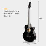 [Do Not Sell on Amazon] GMB101 4 string Electric Acoustic Bass Guitar w/ 4-Band Equalizer EQ-7545R Black - Image 10