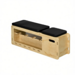 Home Gym Wooden Workout Bench: Adjustable Incline Weight Bench with Dumbbell Rack and Built-in Resistance Bands - Image 2
