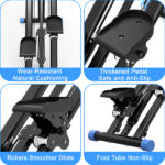 Stair Stepper with resistance Home-Upgrade Vertical Climber Workout Machine for Full-Body Exercise Climber Fitness Equipment with Stable Frame Adjustable Handlebar-Black Blue-No support Self-pick up - Image 9