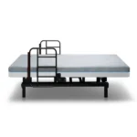 Electric Lift Bed for Seniors - Wired Remote Control with One-Touch Backrest Lift & Leg Lowering, Fall-Safe Rails & Detachable Meal Tray, Safe Standing/Sitting/Lying Aid - Image 3