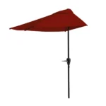 9ft Half Umbrella for Balcony, Porch, or Deck, Red (Shipment from Walmart) - Image 2