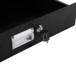 19" 2U Steel Plate DJ Drawer Equipment Cabinet with Keys Black - Image 14
