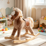 Plush Toddler Rocker: Kids Rocking Horse with Solid Wooden Base – Premium Ride-On Toy for Little Ones - Image 4
