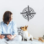 CIFbuy Gorgeous Black Metal Nautical Compass Wall , a Stunning Ocean - Theme Wall Hanging Art, a Stand - out Stylish Home Decor with Iron Art Silhouette, Wall Sculptures.(TikTok/temu self-pickup orders) - Image 4