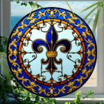 CIFbuy Transparent HD Acrylic Sun Catcher Royal Blue Petal Design Carnival Hanging Decoration (TikTok, temu pick-up service)