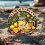CIFbuy 1pc Vintage Lemon Tin Sign 20x20cm, "" Tin Sign 20x20cm, 20x20cm, Retro Yellow Lemon Cupcake Metal Wall Art TikTok, TikTok, Self-pickup Logi Aics - Image 6