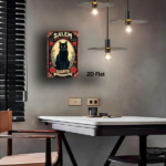 CIFbuy Salem Cat House Black Cat & Rose Vintage Metal Sign 8x12 Inch 1Pc Classic 2D Flat Art Retro Wall Decor For Home Farm Kitchen Ind TikTok, TikTok, Ind Self-pickup Logiopics - Image 4