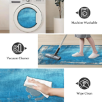 Three-piece kitchen rug set, non-slip and washable, abstract pattern kitchen hallway rug, soft and comfortable, suitable for sinks, floors, entrances, hallways and bathrooms. - Image 4
