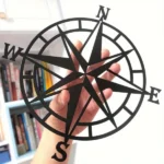 CIFbuy Metal Baked Paint Nautical Compass Rose Wall Art Vintage Navigation Decor (TikTok, temu pickup)