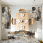 Three-piece kitchen rug set, non-slip and washable, abstract pattern kitchen hallway rug, soft and comfortable, suitable for sinks, floors, entrances, hallways and bathrooms. - Image 11